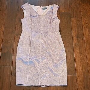 Adrianna Papell pink metallic textured sleeveless dress size 14